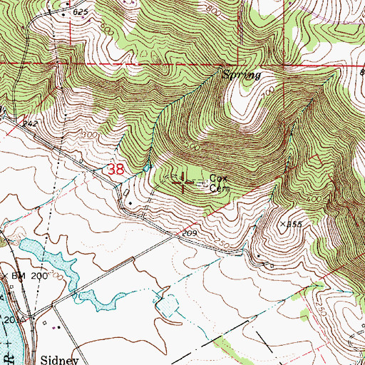 Topographic Map of Cox Cemetery, OR