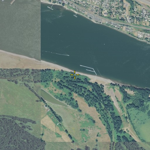 Aerial/Satellite Image of Woods Bar Light, OR