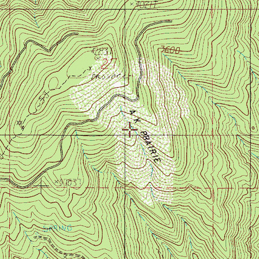 Topographic Map of A K Prairie, OR