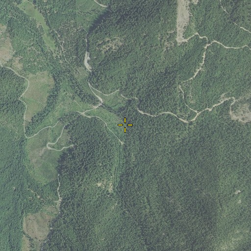 Aerial/Satellite Image of South Fork Quines Creek, OR