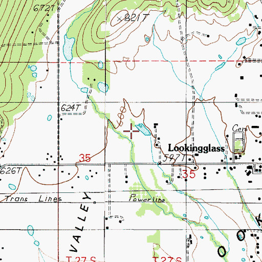 Topographic Map of Marsh Reservoir, OR