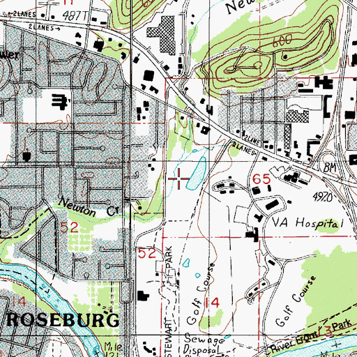 Topographic Map of Park Lake, OR