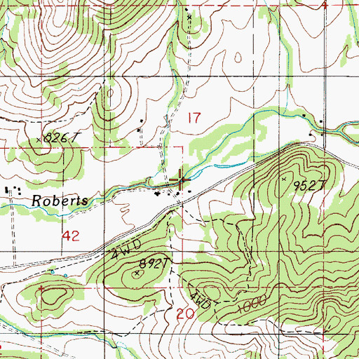 Topographic Map of Melton Reservoir, OR