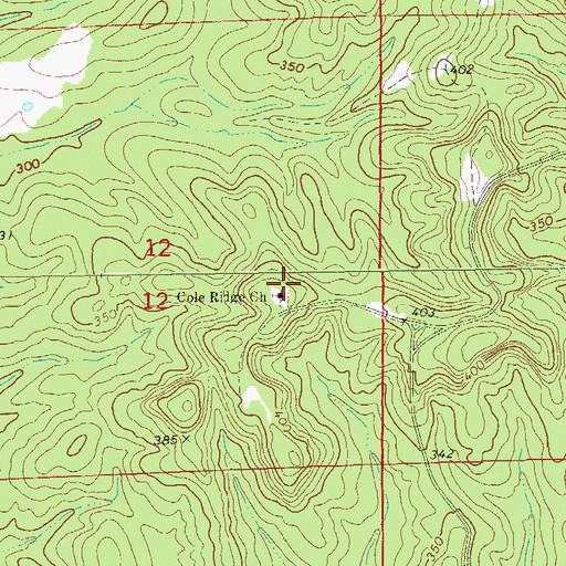 Topographic Map of Cole Ridge Church, AL