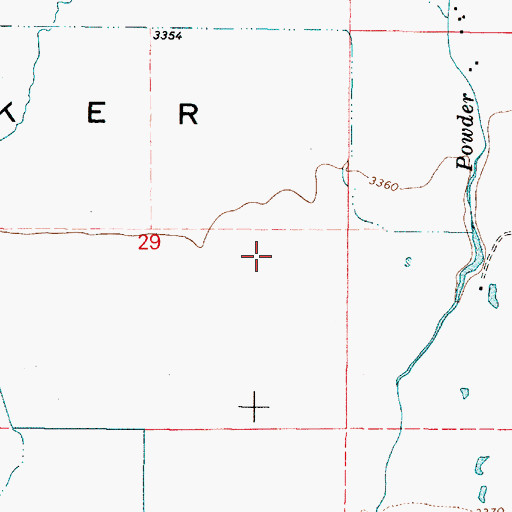 Topographic Map of Baker Valley, OR
