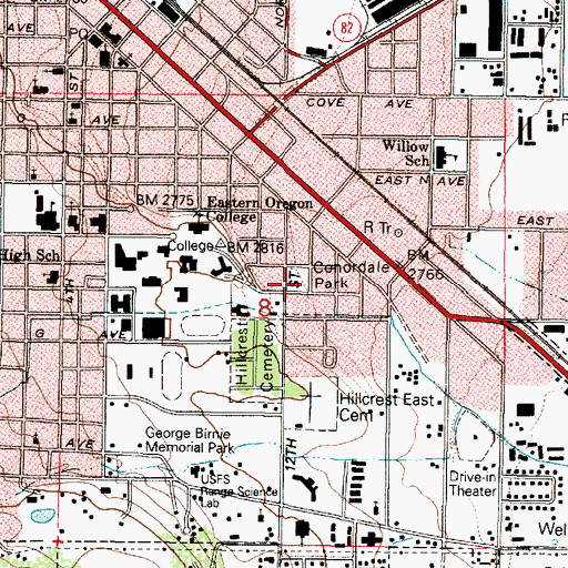 Topographic Map of Candy Cane Park, OR