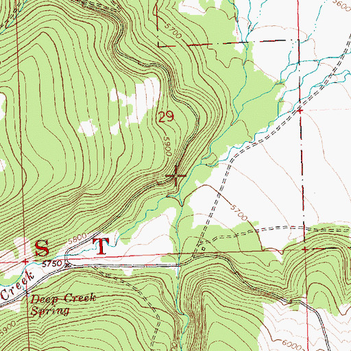 Topographic Map of Dismal Creek, OR