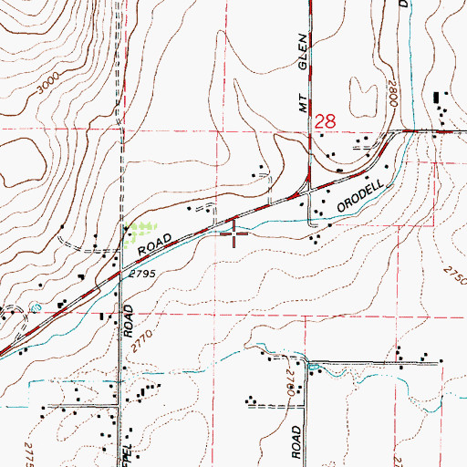 Topographic Map of Dobbin Ditch, OR
