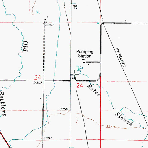 Topographic Map of Estes Slough, OR