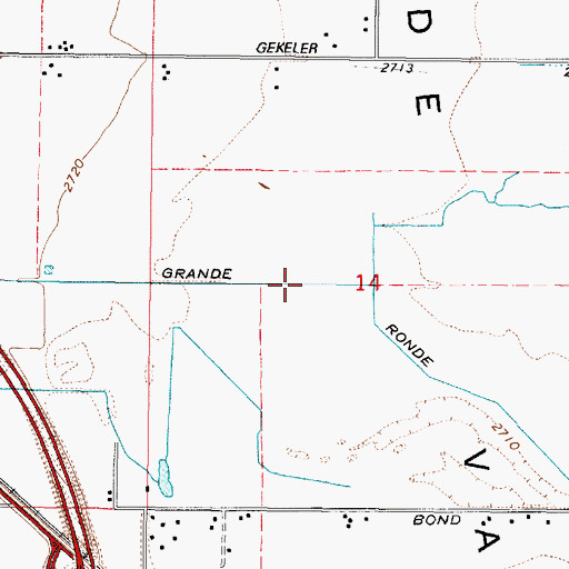 Topographic Map of Grande Ronde Ditch, OR