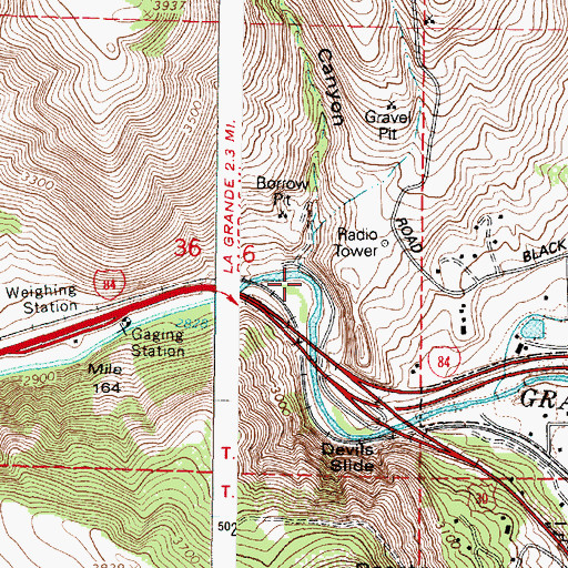 Topographic Map of Haywire Canyon, OR