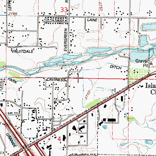 Topographic Map of May Park Ditch, OR