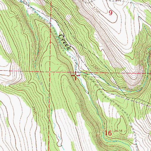 Topographic Map of Sheep Creek, OR