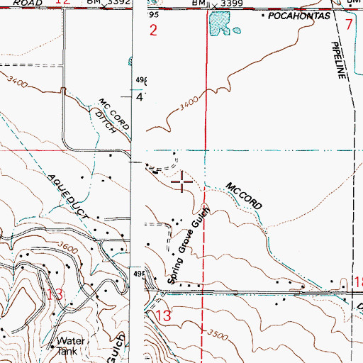Topographic Map of Spring Grove Gulch, OR