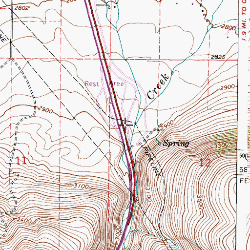 Topographic Map of West Fork Ladd Creek, OR