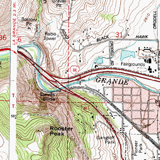 Topographic Map of Orodell (historical), OR
