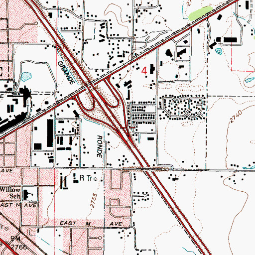 Topographic Map of KLBM-FM, OR