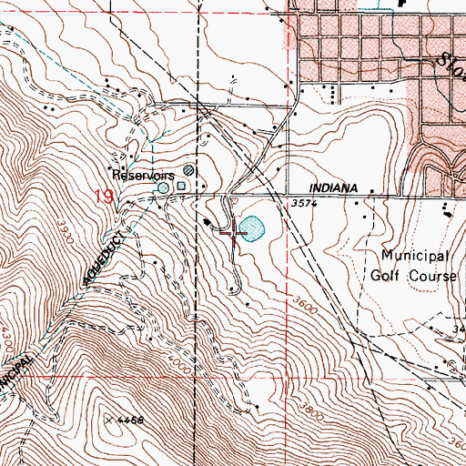 Topographic Map of Kolb Reservoir, OR