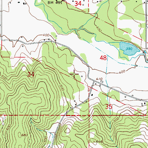 Topographic Map of Abberdeen Post Office (historical), OR