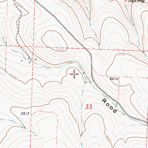 Topographic Map of Adamsville Post Office (historical), OR