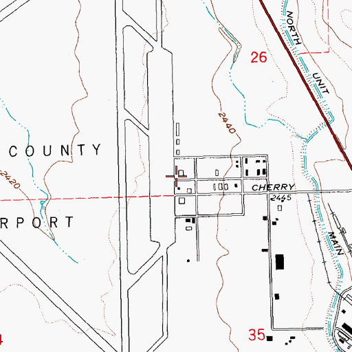 Topographic Map of Air Base Post Office (historical), OR