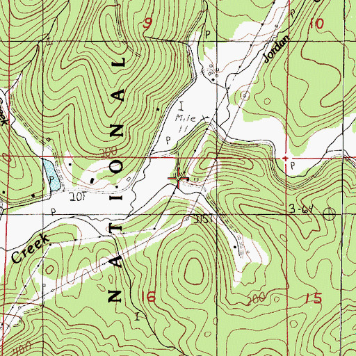 Topographic Map of Alene Post Office (historical), OR