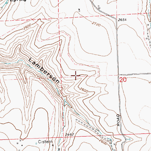 Topographic Map of Alville Post Office (historical), OR