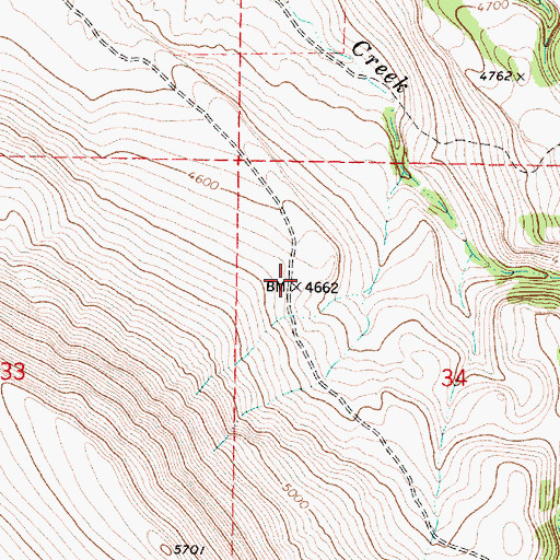 Topographic Map of Anderson Post Office (historical), OR