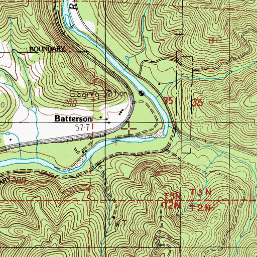 Topographic Map of Anglersvale Post Office (historical), OR