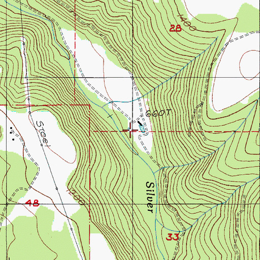 Topographic Map of Argenti Post Office (historical), OR
