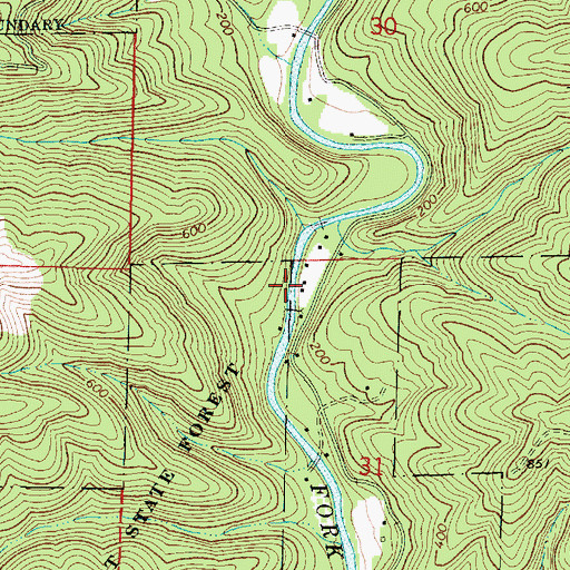 Topographic Map of Baldwin Post Office (historical), OR