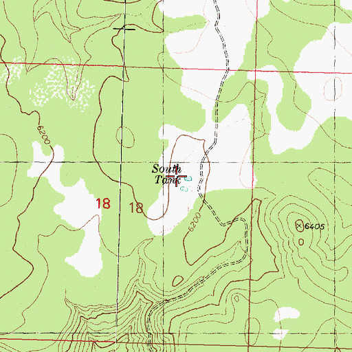 Topographic Map of South Tank, AZ