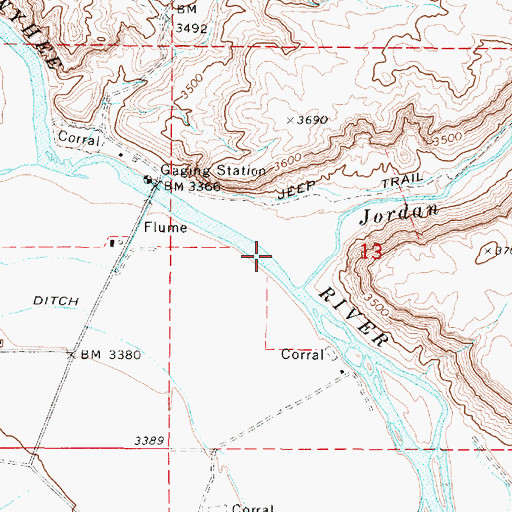 Topographic Map of Bar Post Office (historical), OR