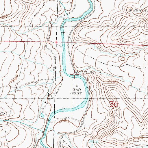 Topographic Map of Basin Post Office (historical), OR