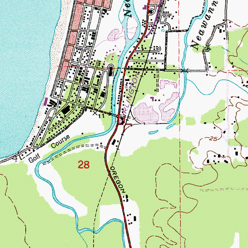 Topographic Map of Ben Holladay Post Office (historical), OR