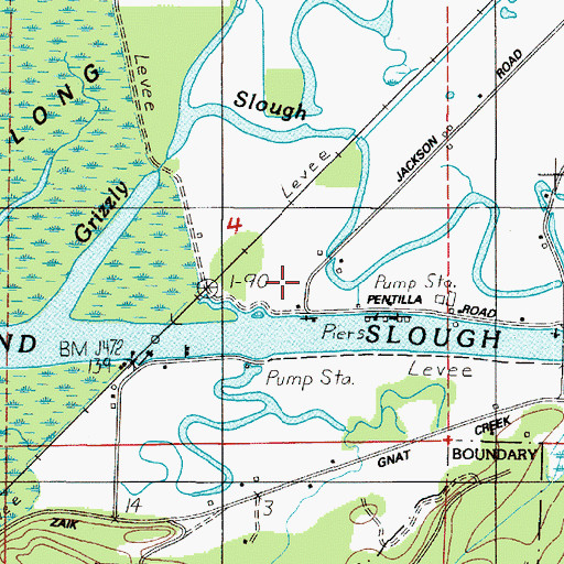 Topographic Map of Blind Slough Post Office (historical), OR