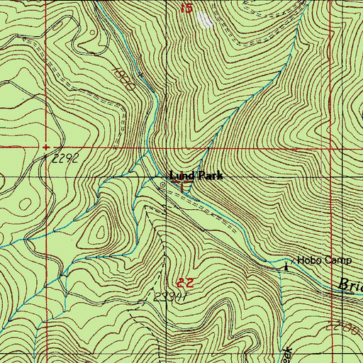 Topographic Map of Bonita Post Office (historical), OR