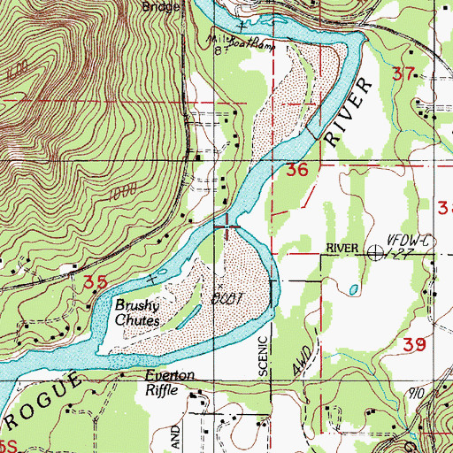 Topographic Map of Booth Post Office (historical), OR