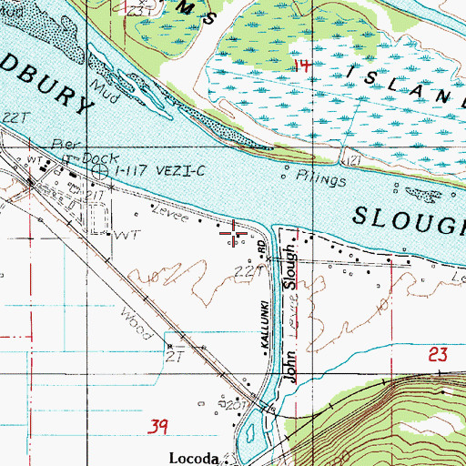 Topographic Map of Bradbury Post Office (historical), OR