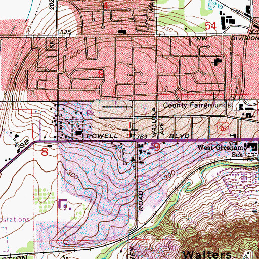 Topographic Map of Camp Ground Post Office (historical), OR