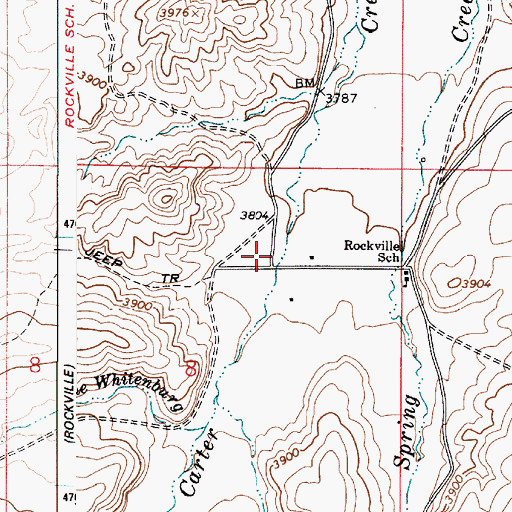 Topographic Map of Carter Post Office (historical), OR