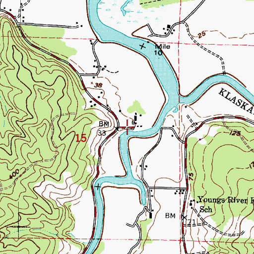 Topographic Map of Casey Post Office (historical), OR
