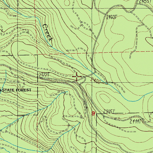 Topographic Map of Cedar Camp Post Office (historical), OR