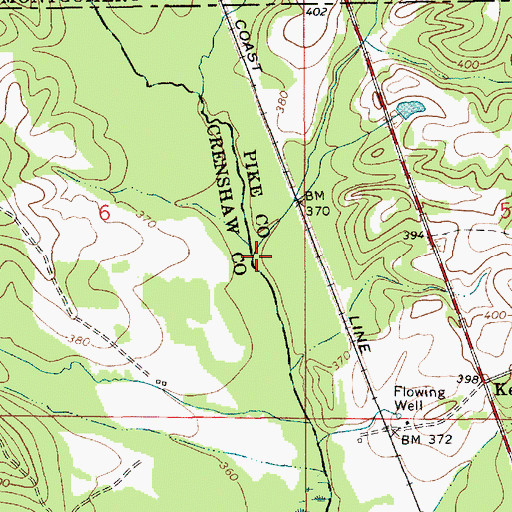 Topographic Map of Collier Branch, AL