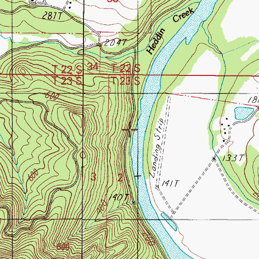 Topographic Map of Center Bend Post Office (historical), OR