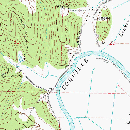 Topographic Map of Central City Post Office (historical), OR