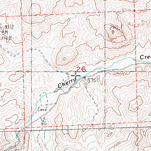 Topographic Map of Cherry Creek Post Office (historical), OR