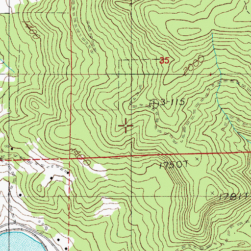 Topographic Map of Christman Post Office (historical), OR