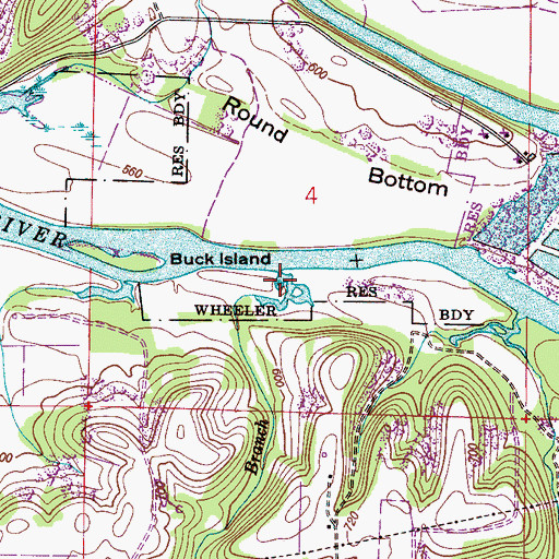 Topographic Map of Collier Branch, AL