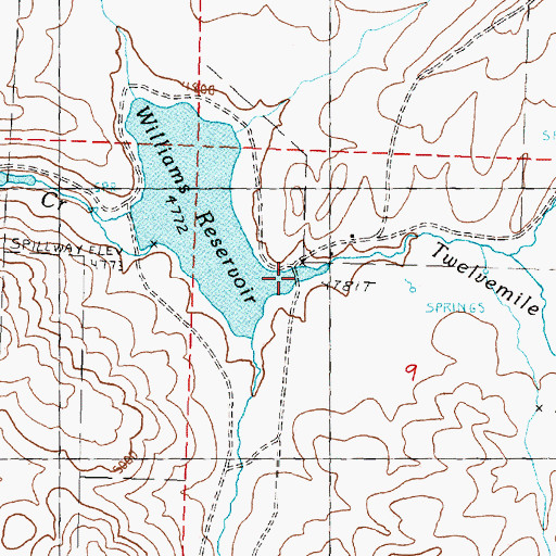 Topographic Map of Colia Post Office (historical), OR